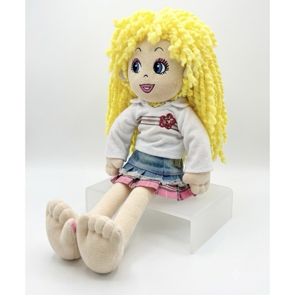 Vintage Build A Bear Friends 2B Made Doll 16" Blonde Yarn Hair‎ OG Tagged Outfit